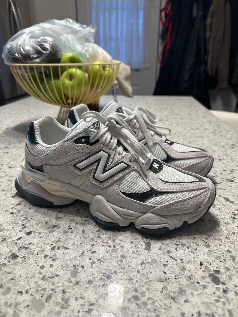 New Balance 9060 Sneakers Reflection/Sea Salt M7/W8.5 white & light/dark grey